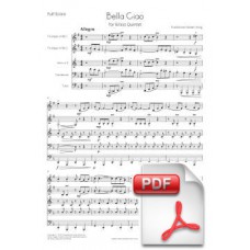 Bella Ciao for Brass Quintet (Full Score and Parts) [PDF] Preview PDF (Free download)