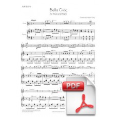 Bella Ciao for Flute and Piano (Full Score and Parts) [PDF]