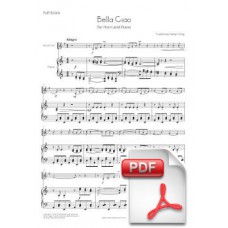 Bella Ciao for Horn and Piano (Full Score and Parts) [PDF]