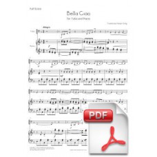 Bella Ciao para Tuba y Piano (Partitura General y Partes) [PDF] Previsualizar PDF (Descarga gratuita)