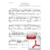 Debussy: Clar de lluna per a Piano fàcil o intermedi [partitura PDF]