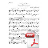Fauré: Cinq Mélodies 'de Venise' Op. 58 arr. for Voice and Chamber Orchestra (Parts) [PDF]