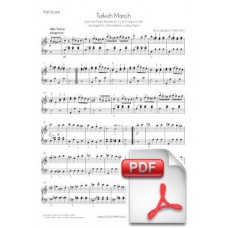 Mozart: Marcha Turca (Rondo alla turca) para Piano fácil o intermedio [partitura PDF] Previsualizar PDF (Descarga gratuita)