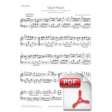 Mozart: Turkish March, (Rondo alla turca) for Piano (Full Score) [PDF]