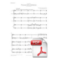 Mussorgsky: Cuadros de una exposición para Flauta, Clarinete, Violín, Violonchelo y Piano (Partitura General) [PDF]